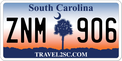 SC license plate ZNM906