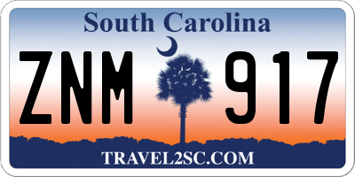 SC license plate ZNM917