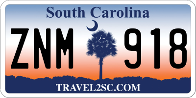 SC license plate ZNM918