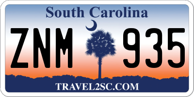 SC license plate ZNM935