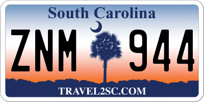 SC license plate ZNM944