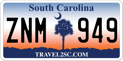 SC license plate ZNM949