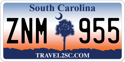 SC license plate ZNM955