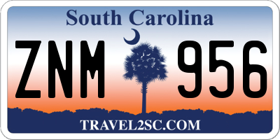 SC license plate ZNM956
