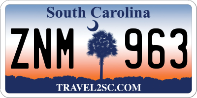 SC license plate ZNM963
