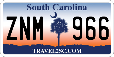 SC license plate ZNM966
