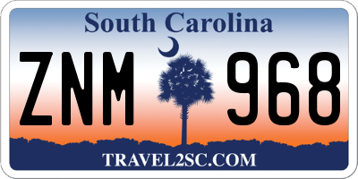 SC license plate ZNM968