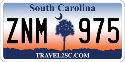 SC license plate ZNM975