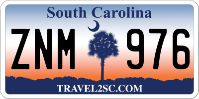 SC license plate ZNM976