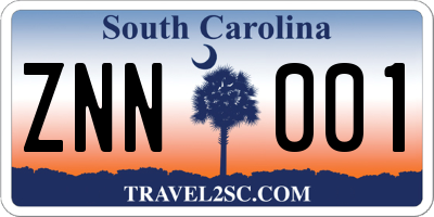 SC license plate ZNN001