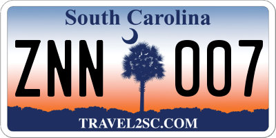 SC license plate ZNN007
