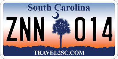 SC license plate ZNN014