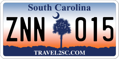 SC license plate ZNN015