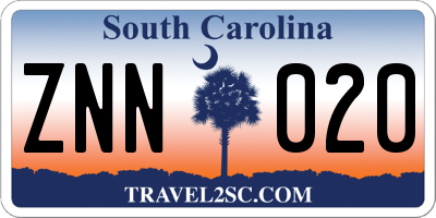 SC license plate ZNN020