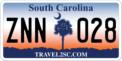 SC license plate ZNN028