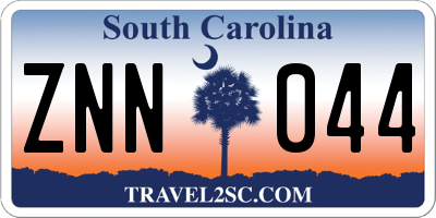 SC license plate ZNN044