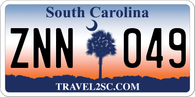 SC license plate ZNN049