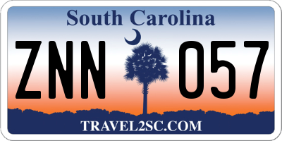 SC license plate ZNN057