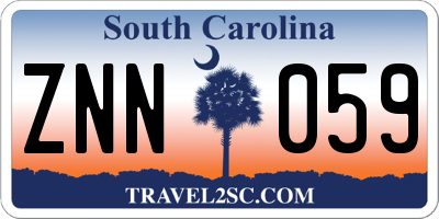 SC license plate ZNN059