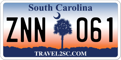 SC license plate ZNN061