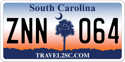 SC license plate ZNN064