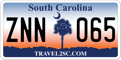 SC license plate ZNN065