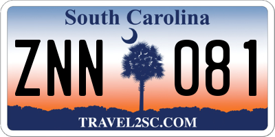 SC license plate ZNN081