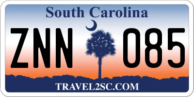 SC license plate ZNN085
