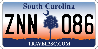 SC license plate ZNN086