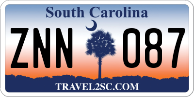 SC license plate ZNN087