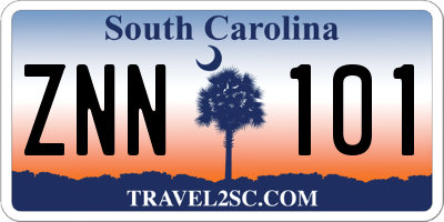 SC license plate ZNN101