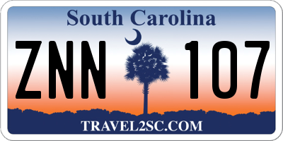 SC license plate ZNN107