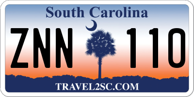 SC license plate ZNN110