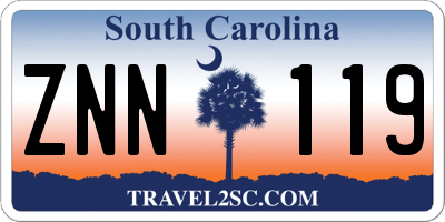 SC license plate ZNN119