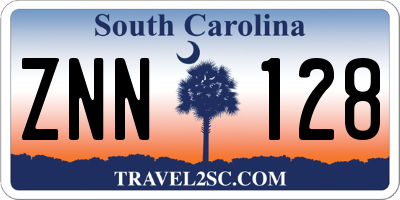 SC license plate ZNN128