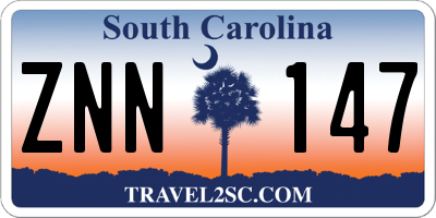 SC license plate ZNN147
