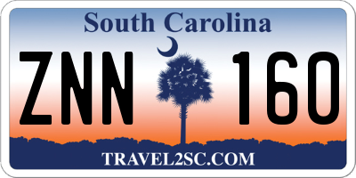 SC license plate ZNN160