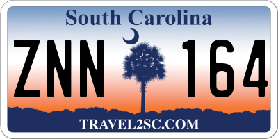 SC license plate ZNN164