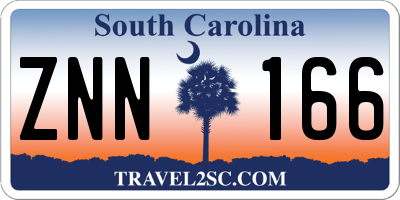 SC license plate ZNN166