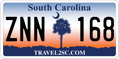SC license plate ZNN168