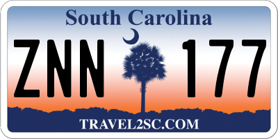 SC license plate ZNN177