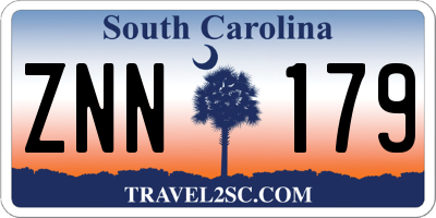 SC license plate ZNN179