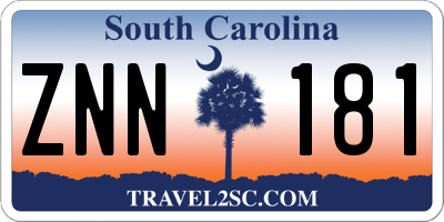 SC license plate ZNN181