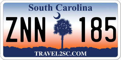 SC license plate ZNN185