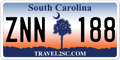 SC license plate ZNN188