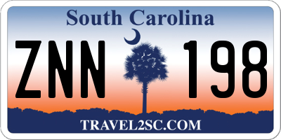 SC license plate ZNN198