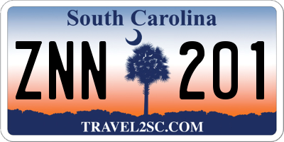 SC license plate ZNN201