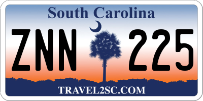SC license plate ZNN225