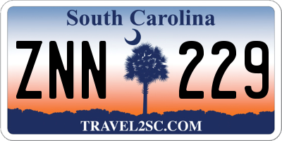 SC license plate ZNN229