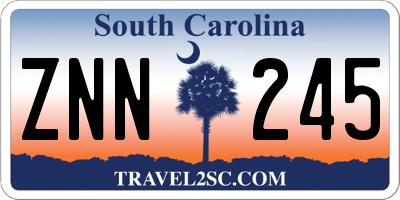 SC license plate ZNN245